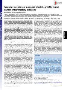 Genomic responses in mouse models greatly mimic human inflammatory diseases Keizo Takao