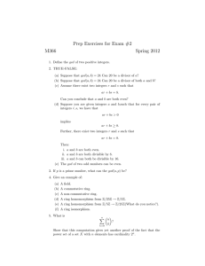 Prep Exercises for Exam #2 M366 Spring 2012