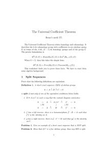 The Universal Coefficient Theorem Renzo’s math 571