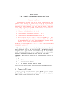 The classification of compact surfaces Final Project
