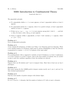 M301 Introduction to Combinatorial Theory