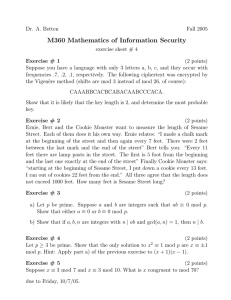 M360 Mathematics of Information Security