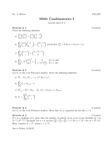 M501 Combinatorics I