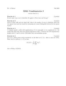 M501 Combinatorics I