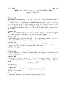MATH 360 Mathematics of Information Security Final – Practice