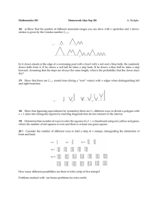 Mathematics 501 Homework (due Sep 20) 16) A. Hulpke