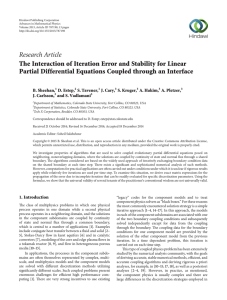 Research Article The Interaction of Iteration Error and Stability for Linear