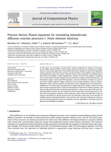 Poisson–Nernst–Planck equations for simulating biomolecular diffusion–reaction processes I: Finite element solutions