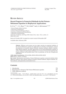 R A Recent Progress in Numerical Methods for the Poisson-