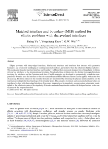 Matched interface and boundary (MIB) method for Sining Yu , Yongcheng Zhou