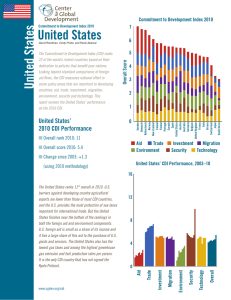 United States Commitment to Development Index 2010