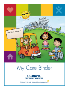 My Care Binder : This Binder Belongs to