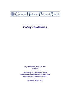 Policy Guidelines
