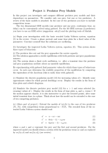 Project 1: Predator Prey Models