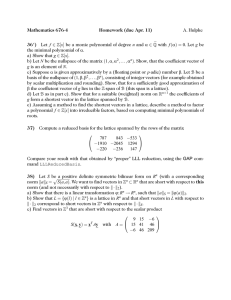 Mathematics 676-4 Homework (due Apr. 11) 36 )