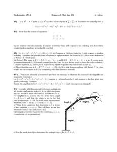 Mathematics 676-4 Homework (due Apr. 30) 45) 46)