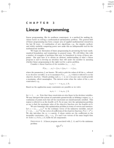 Linear Programming C H A P T E R 3