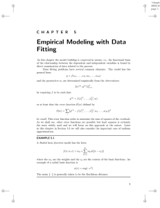 Empirical Modeling with Data Fitting C H A P T E R 5