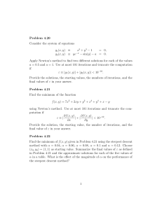 Problem 4.20 Consider the system of equations x, y y