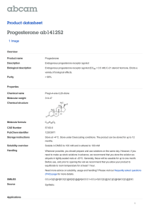 Progesterone ab141252 Product datasheet 1 Image Overview