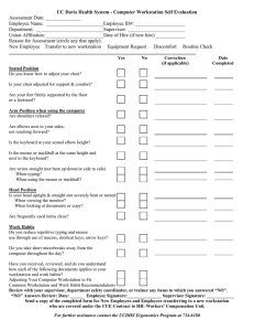 UC Davis Health System - Computer Workstation Self Evaluation