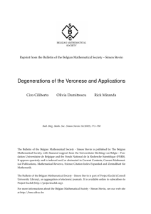 Degenerations of the Veronese and Applications Ciro Ciliberto Olivia Dumitrescu Rick Miranda