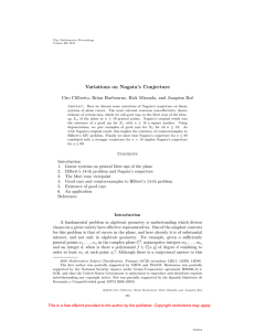 Variations on Nagata’s Conjecture e