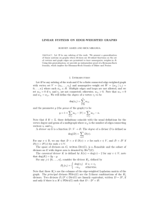 LINEAR SYSTEMS ON EDGE-WEIGHTED GRAPHS