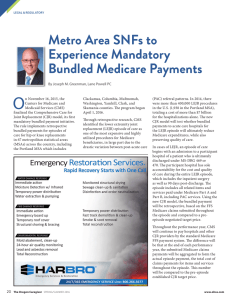 O Metro Area SNFs to Experience Mandatory Bundled Medicare Payments