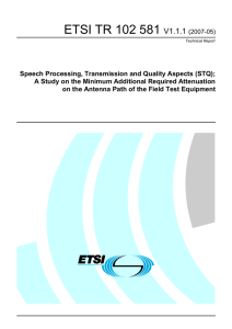 ETSI TR 102 581  V1.1.1