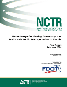 a Methodology for Linking Greenways and Trails with Public Transportation in Florid