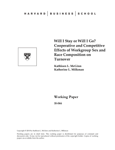 Will I Stay or Will I Go? Cooperative and Competitive