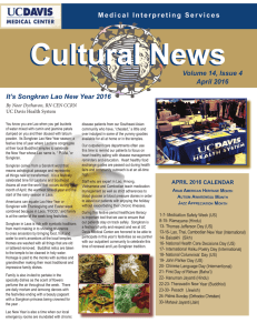 Cultural News Volume 14, Issue 4 April 2016