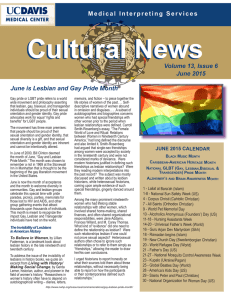 Cultural News Volume 13, Issue 6 June 2015