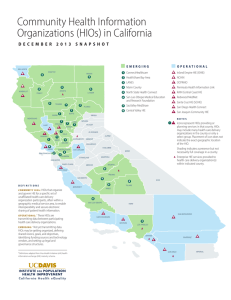 Community Health Information Organizations (HIOs) in California