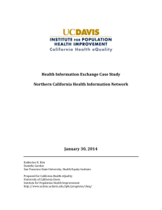 Health Information Exchange Case Study Northern California Health Information Network