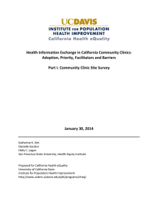Health Information Exchange in California Community Clinics: