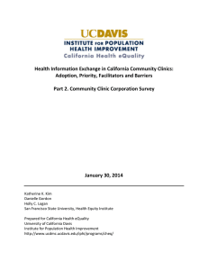 Health Information Exchange in California Community Clinics: