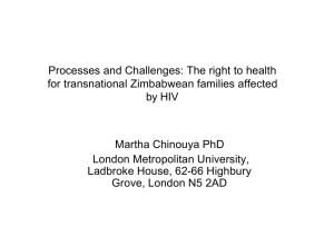 Processes and Challenges: The right to health by HIV Martha Chinouya PhD