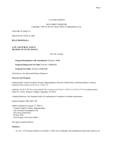 Page 1 1 of 8 DOCUMENTS NEW JERSEY REGISTER