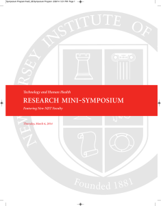 - RESEARCH MINI SYMPOSIUM Technology and Human Health