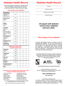 Diabetes Health Record