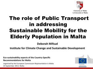 The role of Public Transport in addressing Sustainable Mobility for the