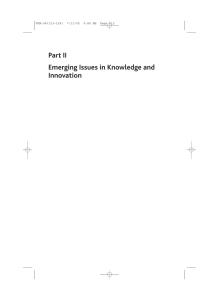 Part II Emerging Issues in Knowledge and Innovation