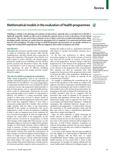 Review Mathematical models in the evaluation of health programmes