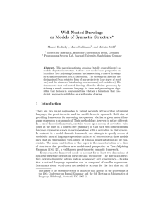 Well-Nested Drawings as Models of Syntactic Structure ? Manuel Bodirsky