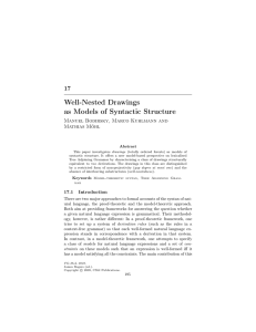 Well-Nested Drawings as Models of Syntactic Structure 17 Manuel Bodirsky, Marco Kuhlmann and