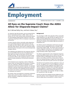 Employment All Eyes on the Supreme Court: Does the ADEA