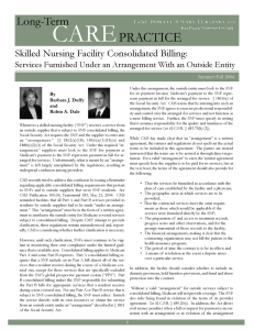 CARE PRACTICE Long-Term Skilled Nursing Facility Consolidated Billing: