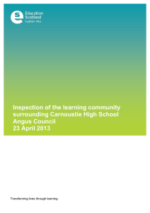 Inspection of the learning community surrounding Carnoustie High School Angus Council